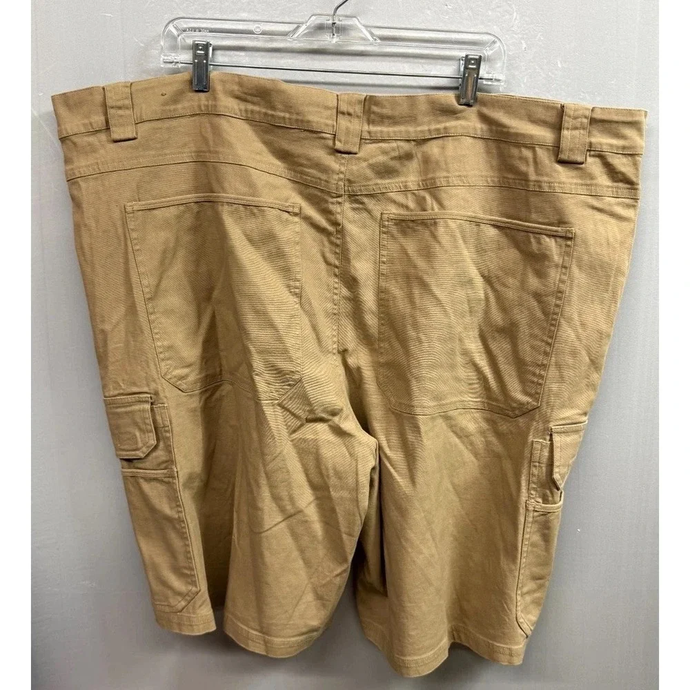 Lincoln Outfitters Cargo Shorts Mens 48 Khaki Stretch Cotton Utility Pockets